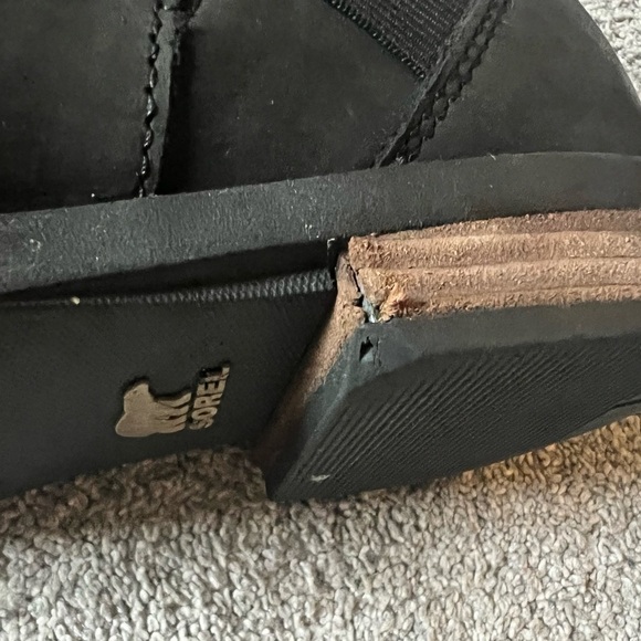 Sorel Women's Size 8 Emelie Chelsea Black Waterproof Leather Boots NL2671-010 - Picture 7 of 8